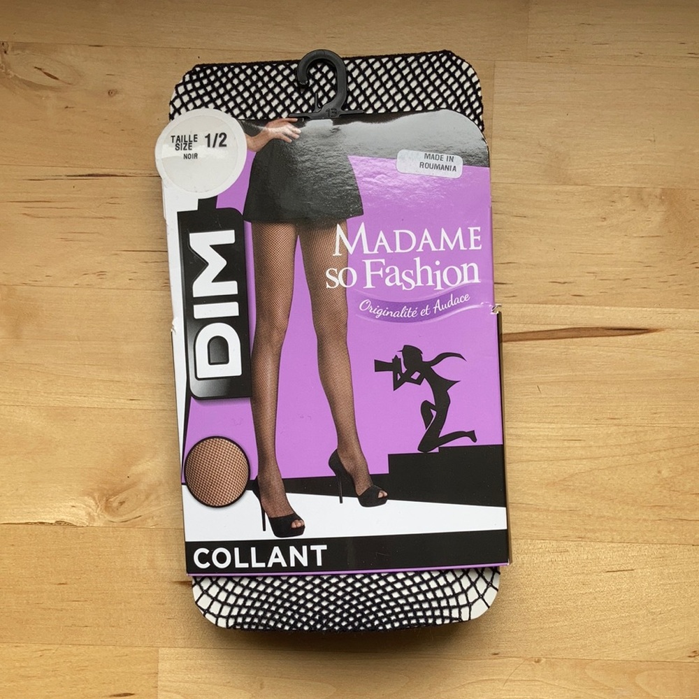 NWT Dim black fishnet tights
